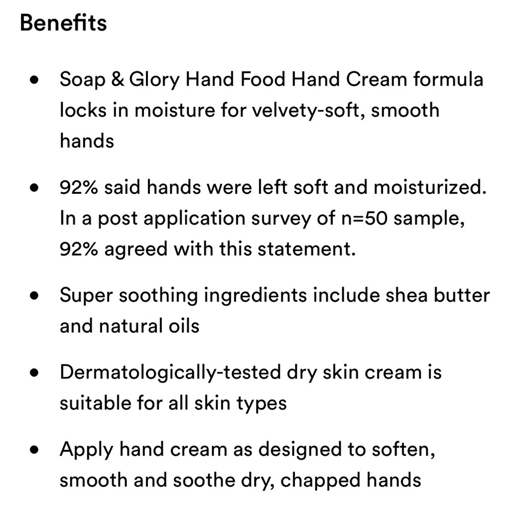 $3β€οΈβπ₯ Soap & Glory Hand Food Hydrating Hand Cream Travel Size βπ§΄ NEW - Picture 5 of 5